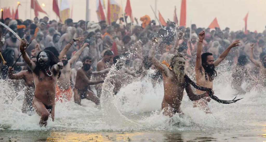 Les sadhus pendant la kumbha mela